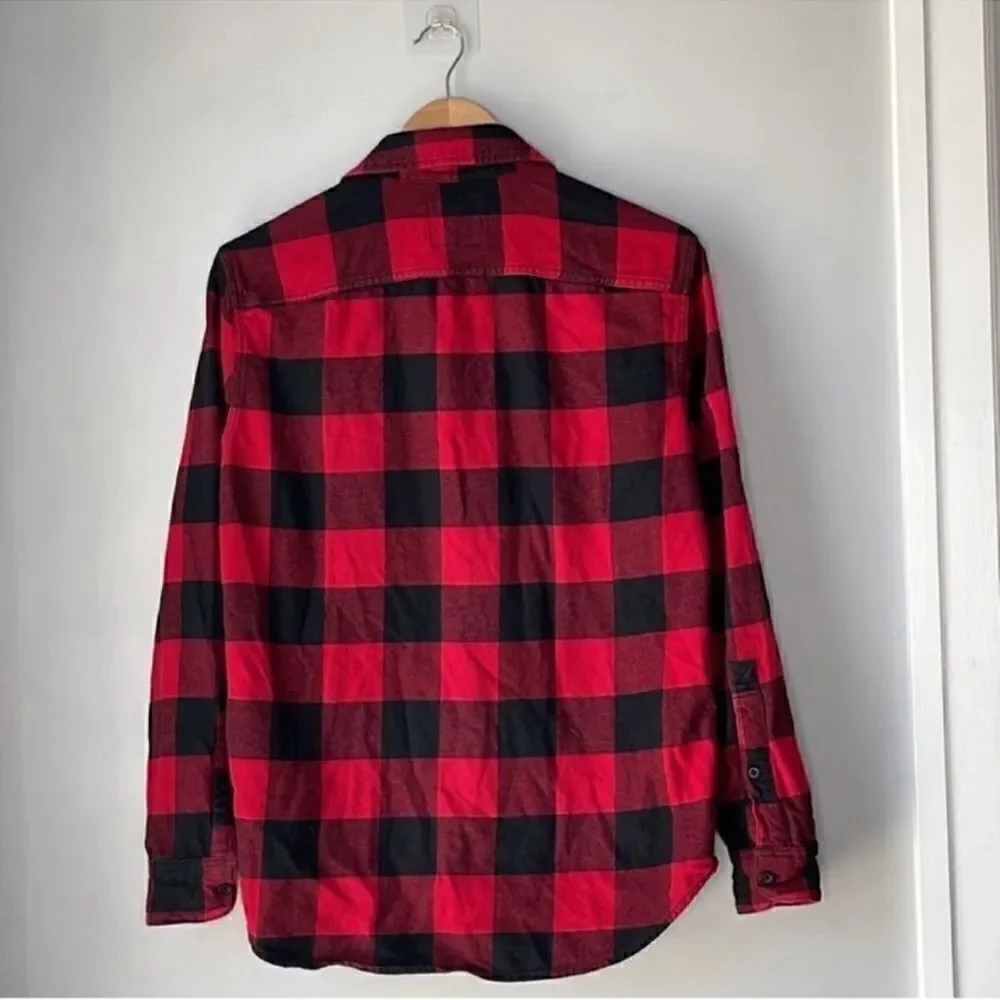 Hollister Christmas Plaid Soft Flannel Button Down Shirt